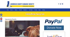 Desktop Screenshot of hendrickscountyhumanesociety.org